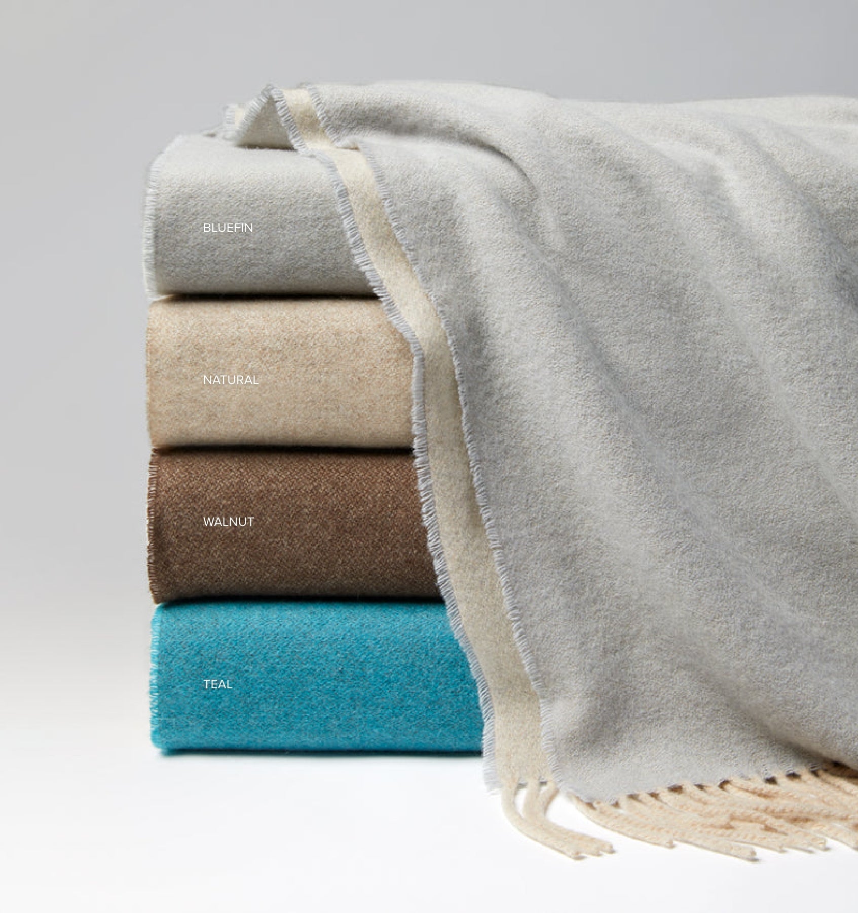 Sferra Dorsey Modern Classic Almond Cashmere Throw