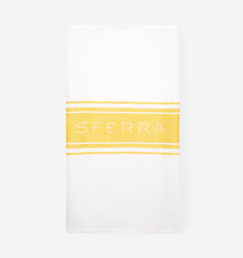 Rustic Parma Kitchen Towel - Olive and Linen