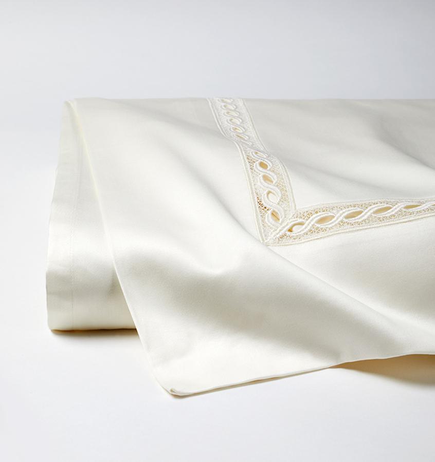 SFERRA Italy 100% Combed PIMA Cotton orders Marcus Lace Trim White Queen Sheet Set .