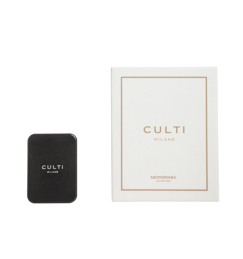 CULTI MILANO Car Diffuser Black Leather - Mediterranea