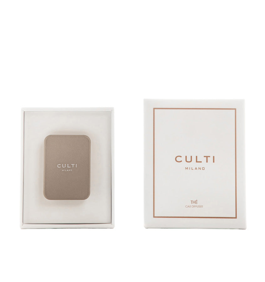 CULTI MILANO Car Diffuser Taupe Leather - Thé