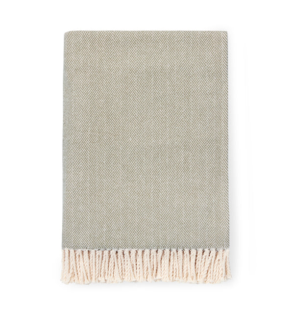 Celine Throw - Herringbone Cotton Throw Blanket | SFERRA