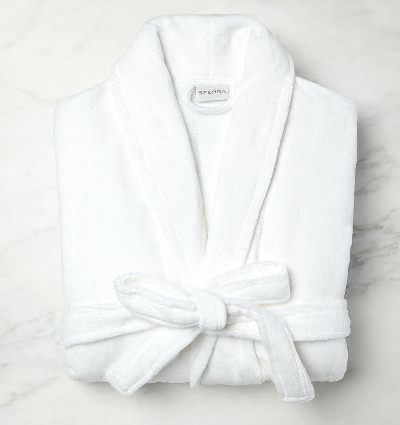 Fairfield Robe - Plush Cotton Velour Bath Robe | SFERRA